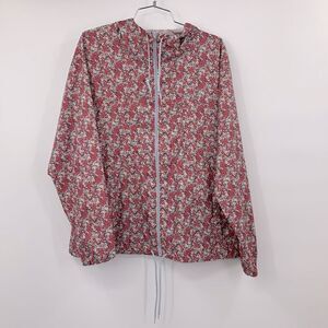 Columbia Red and White Patterned Utility Jacket